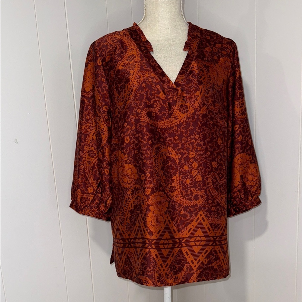 Liz Claiborne Rust Orange Blouse